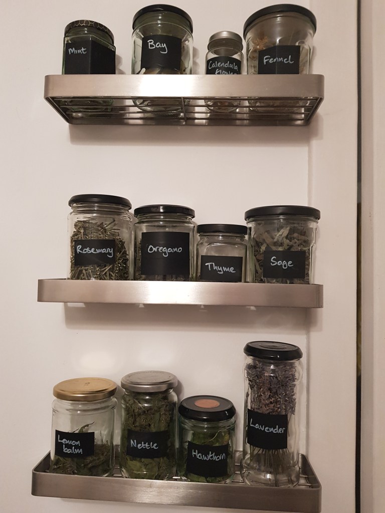 Dried herbs from the garden